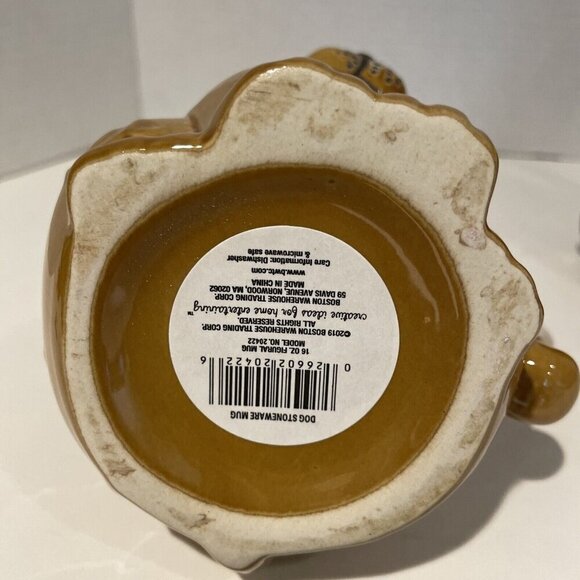 Boston Warehouse Dog Figural Coffee Mug Cup Stoneware 16 oz Brown Set of 2 NEW - Picture 8 of 11